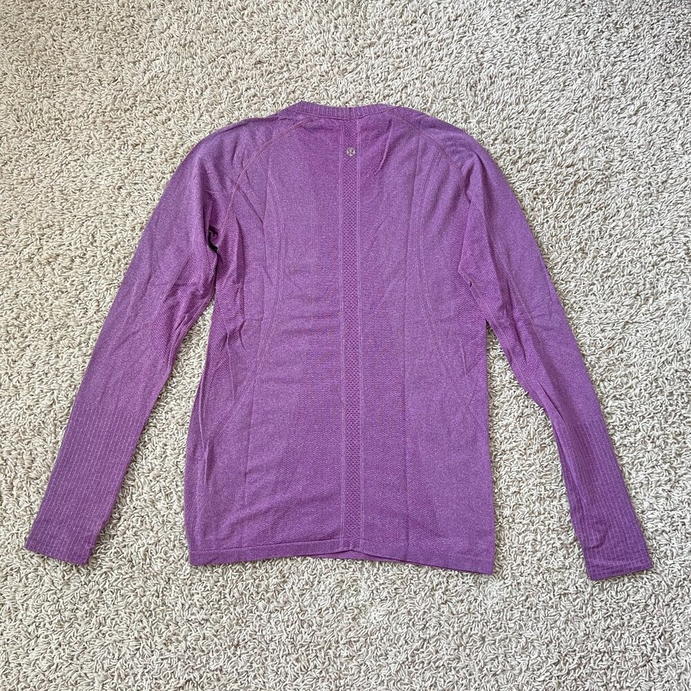 Lululemon Swiftly Tech Long Sleeve Athletic Shirt Purple Size 8 - Picture 4 of 7